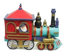 Potpourri Designs 1994 Handpainted Train Candy Dish w/Box Christmas Ornament