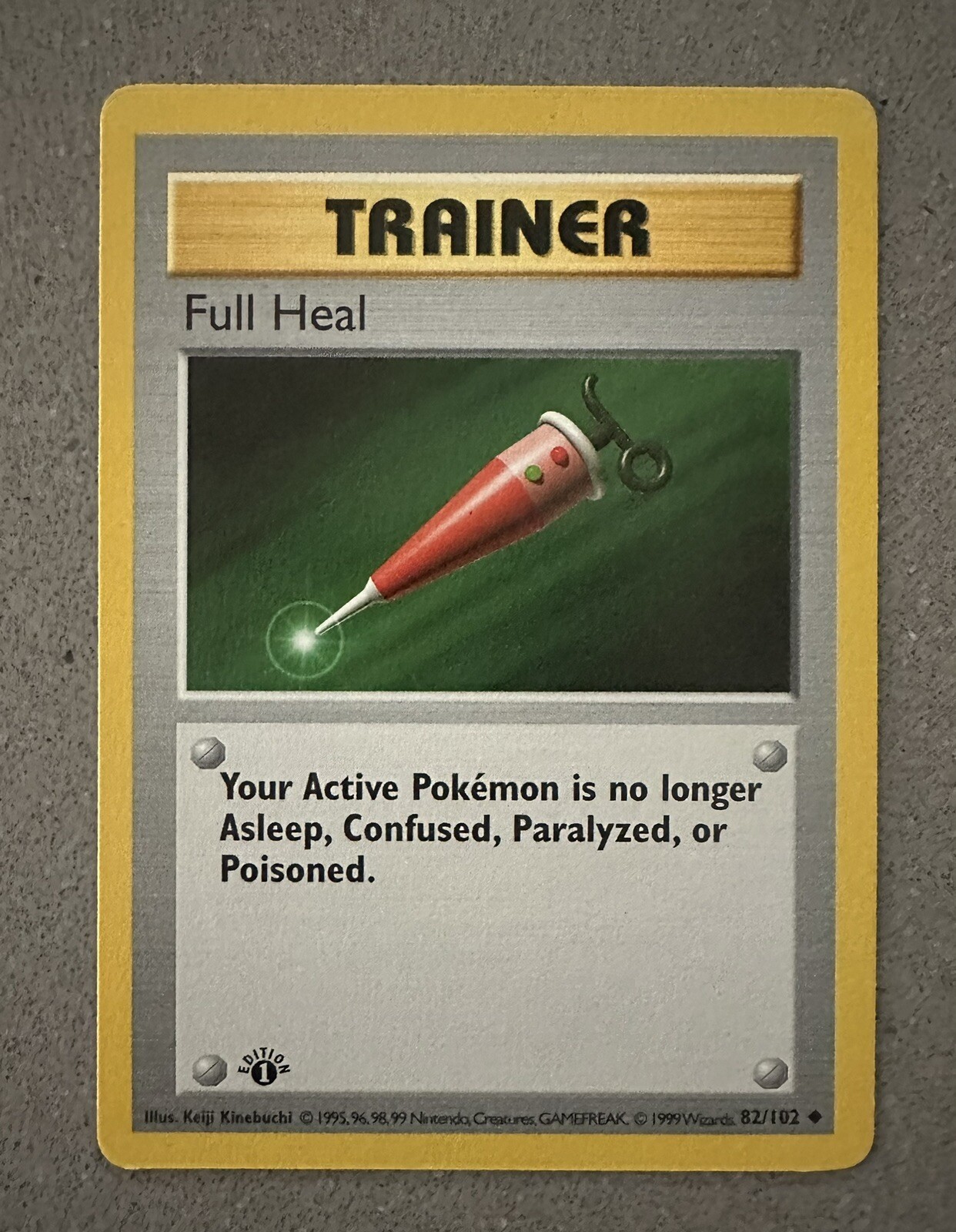 Pokémon TCG Full Heal Base Set 82/102 Regular 1st Edition Uncommon