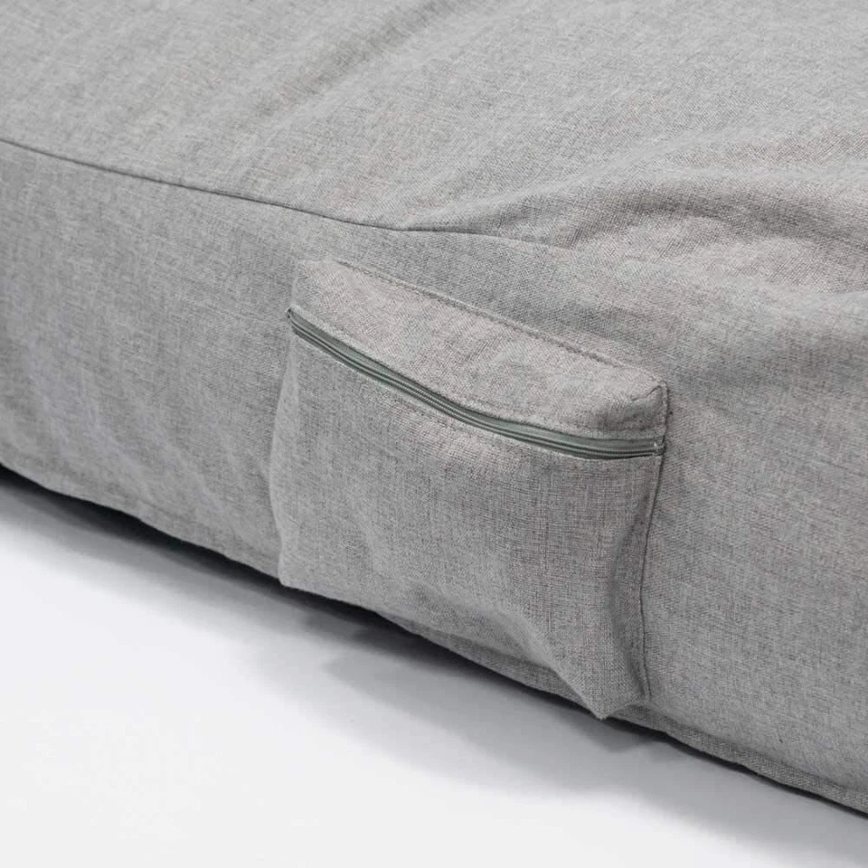 QSack Sitzsack Liege Indoor schadstoffgeprüft Mikroperlen Innensack Sofa (grau) - Bild 2 von 4