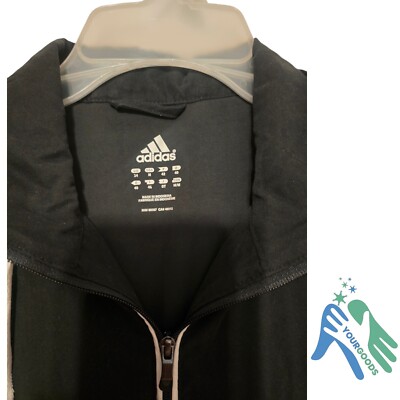 Adidas Zip Up Womens Medium Black RN 88387 CA 40312 - Hooded | eBay