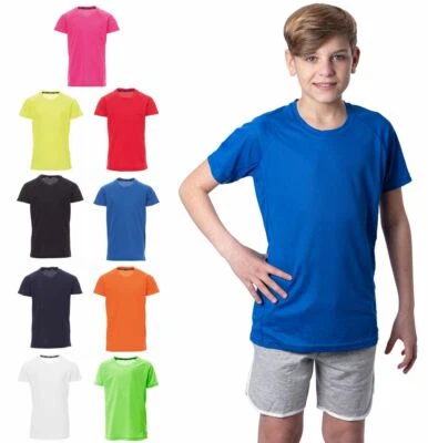 Jungen Funktionsshirt Dry-Tech Mädchen T-Shirt Kinder Sportshirt Atmungsaktiv - Bild 1 von 2