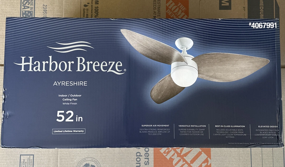 Harbor Breeze 52 Avian Brushed Nickel Ceiling Fan Manual Shelly Lighting