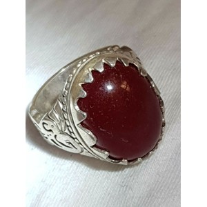 red natural aqeeq ring FIRST CLASS خا…