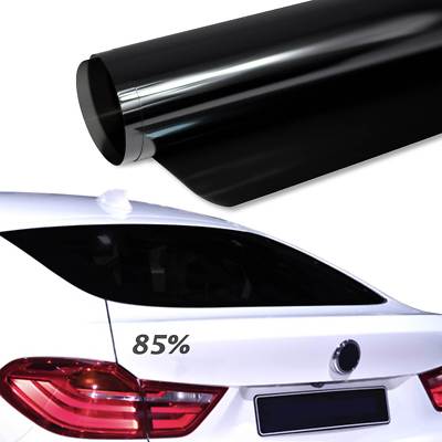 13 /m² 51x300cm TÖNUNGSFOLIE Tief Schwarz Black Plus 85% Scheiben Folie Auto