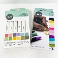 Sizzix Permanent Pens Oil Pastels Bundle Arts Crafts Card Making NEW