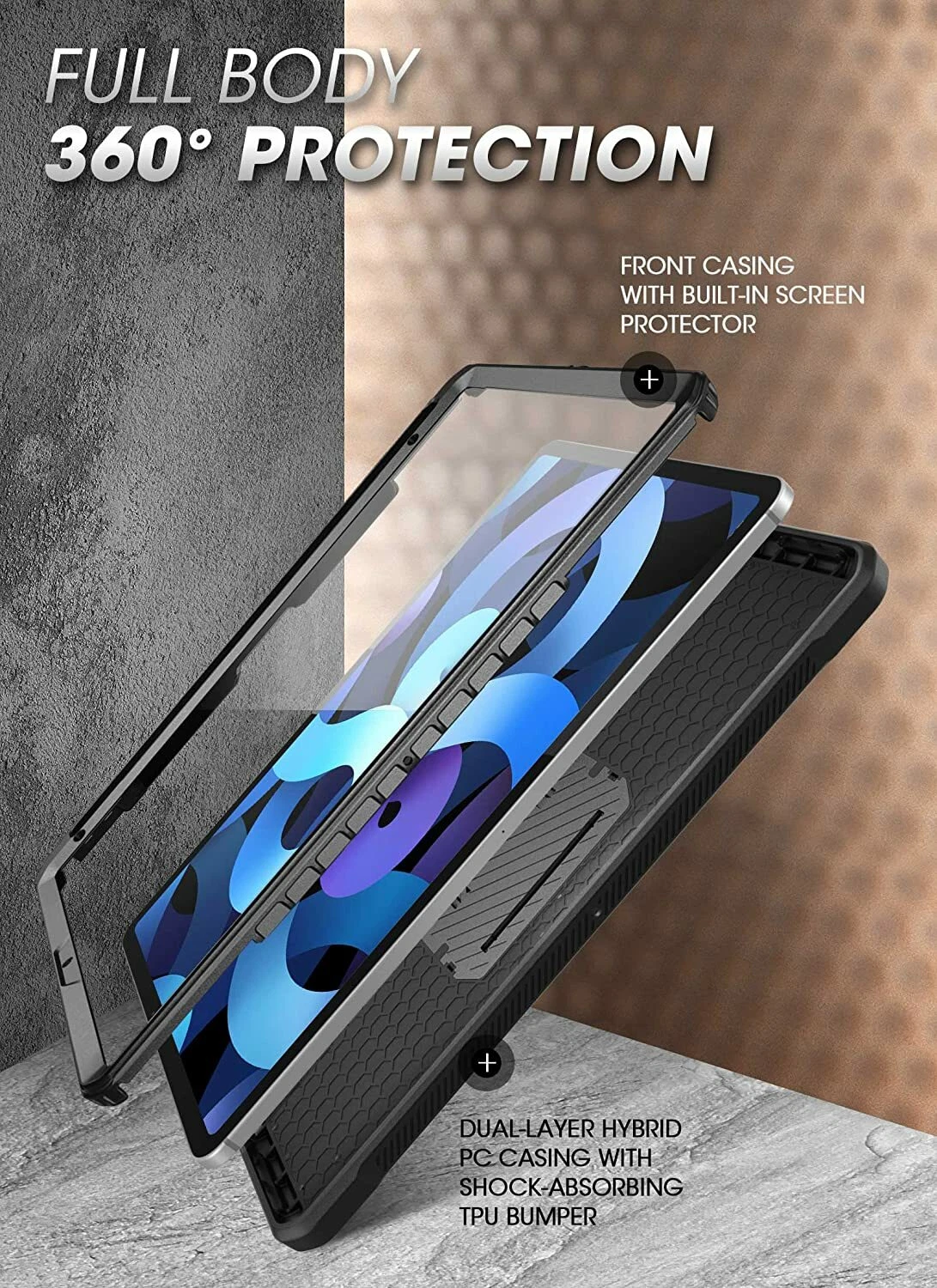 SUPCASE Unicorn Beetle Pro Case for iPad Air - Thumbnail 5