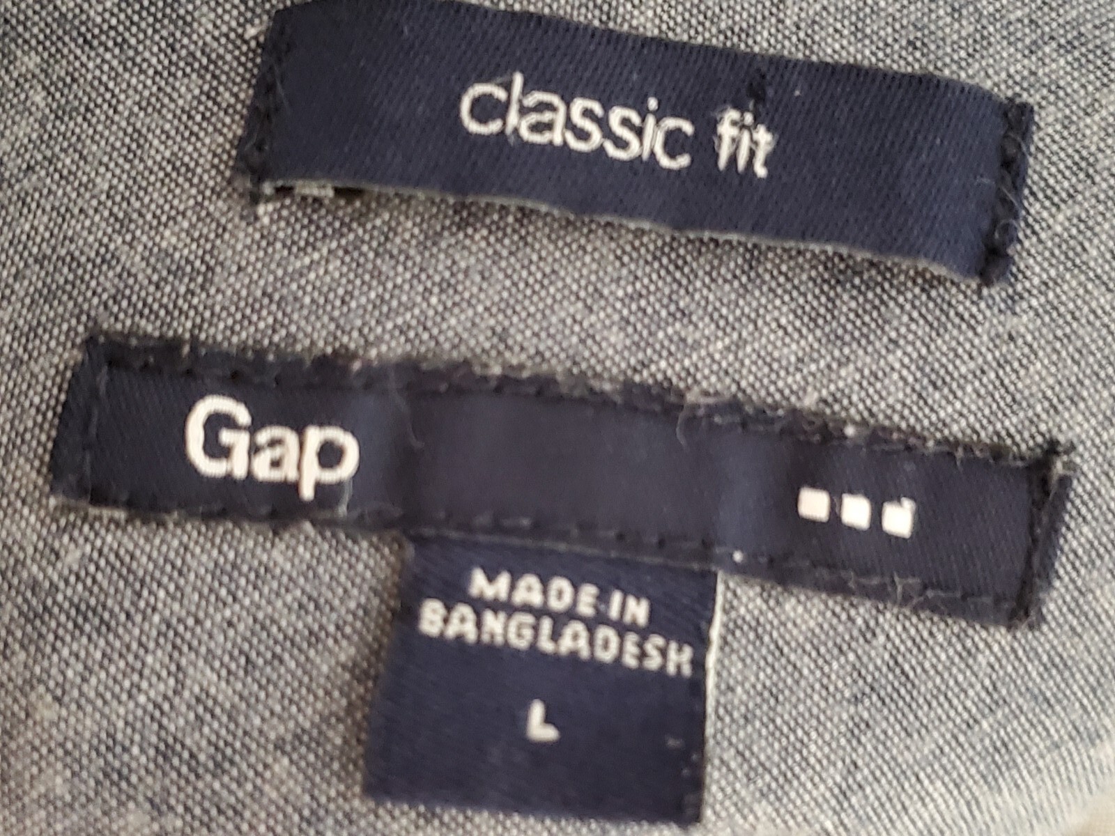 GAP Mens ELBOW PATCH Button Up Collared GREY Soli… - image 5