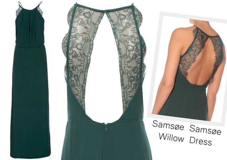 satin green dress mini SAMSOE Green Dress – Circular Clothing Co main image 1