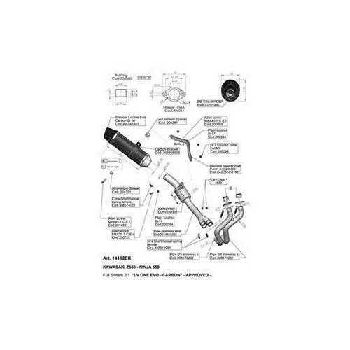 Systèmes d'échappement LeoVince Pour Ninja pour motocyclette Kawasaki