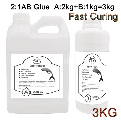 Bulk Epoxy Resin 1:1/2:1/3:1 Art Clear AB Glue Kit Coating Resin Casting Crafts - Picture 20 of 27