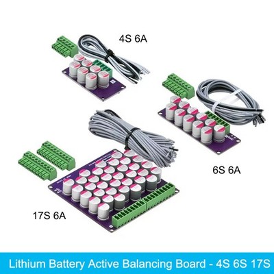 4S 6S 17S 6A Li-ion LiFePo4 Battery Charger Protection Board Active Equalizer