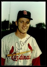 Doug Clemens Cardinals Baseball Signed 3.5x5 Brace Photo Auto JSA Pre-Cert *X91