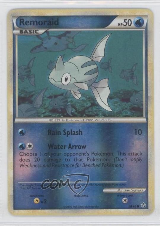Remoraid Reverse Foil Pokémon HeartGold & SoulSilver Unleashed #59 2010