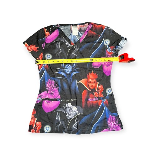 Disney Villains Scrubs Top Maleficent Ursula Evil Queen XS - Picture 2 of 5