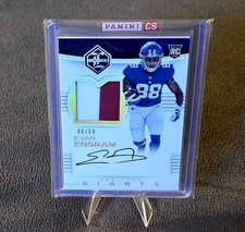 2017 Panini Limited Football Evan Engram 117 Auto Relic #d 40/50 RC 