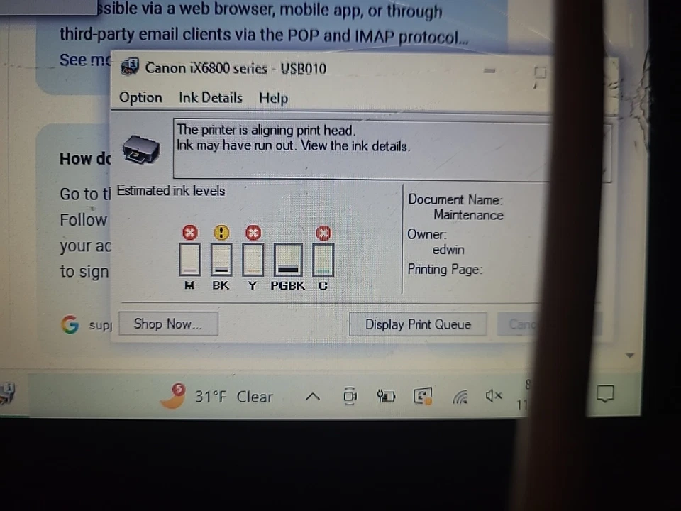Canon PIXMA iX6820 Digital Photo Wide-Format Wireless Airprint Inkjet Printer. - Image 3 of 4