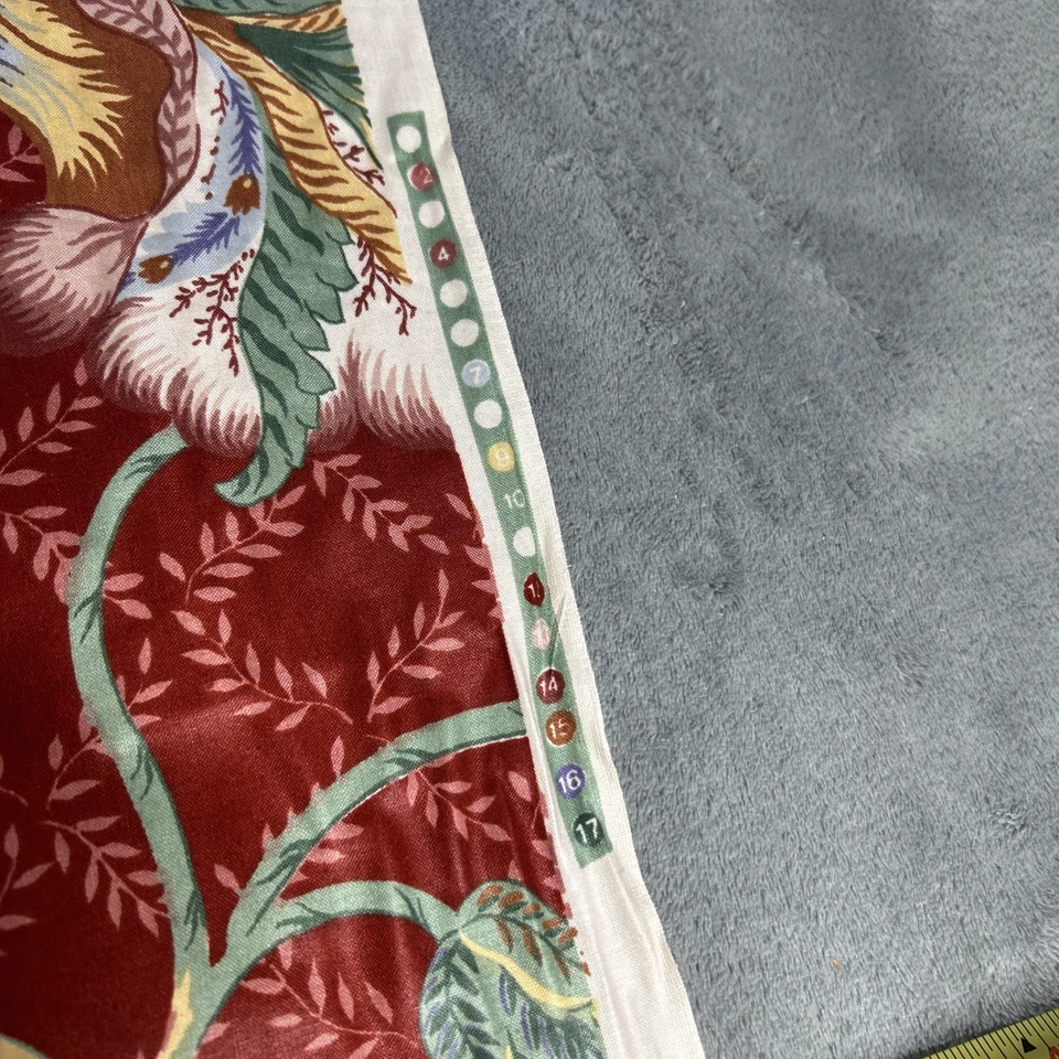 Tela Jaal Flor Salvaje Vintage Algodón Jaipuri Granate Estampado en Bloque 12 Yardas 54" Foto 2 de 4