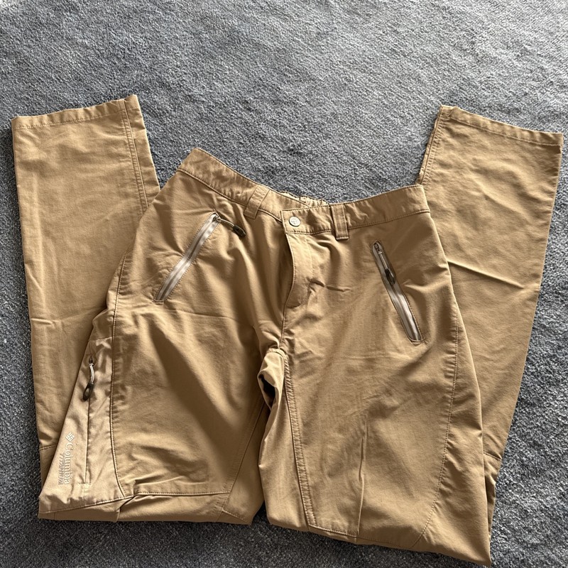 Columbia Omni Shield Advanced Repellency Titanium Pants Size 4 Tan/khaki Color