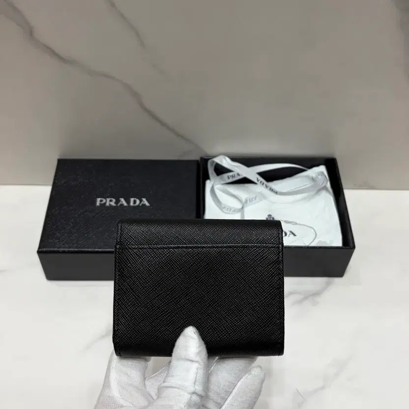 Prada Triangular Logo Compact Wallet, Authentic, … - image 9
