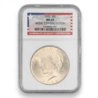 1922 $1 PEACE DOLLAR MUSIC CITY COLLECTION 90% SILVER COIN NGC CERTIFIED MS64
