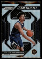 2023-24 Panini Prizm #21 Julian Strawther Emergent Prizms Silver