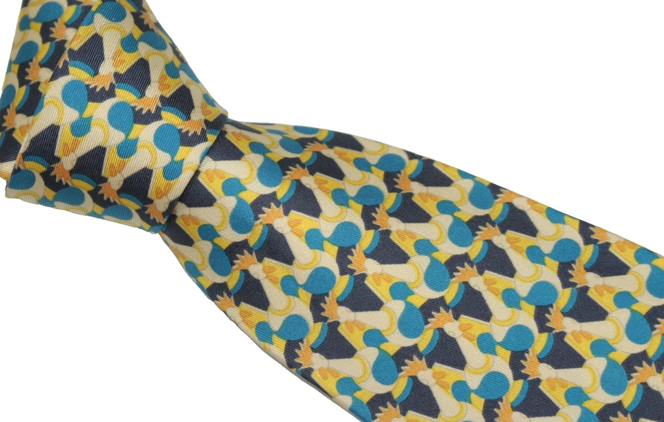 Corbata de seda NAZARENO GABRIELLI Hecha en Italia F84623 Foto 3 de 4