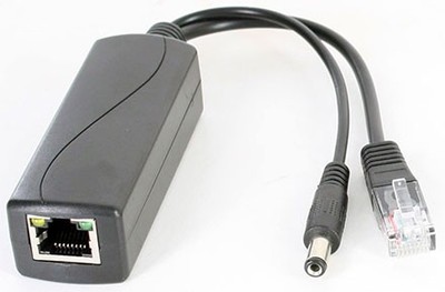 POE Injector/Splitter (POE IEEE 802.3af zu 12V/1.3A + LAN) (für z.b. IP-Kameras