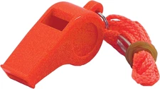 Safety Whistle Pealess High Pitch Emergency Survival Orange W/ Lanyard Marine