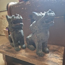 Chinese dogs of Pho terracotta aged look 13cm long x 18cm tall 
