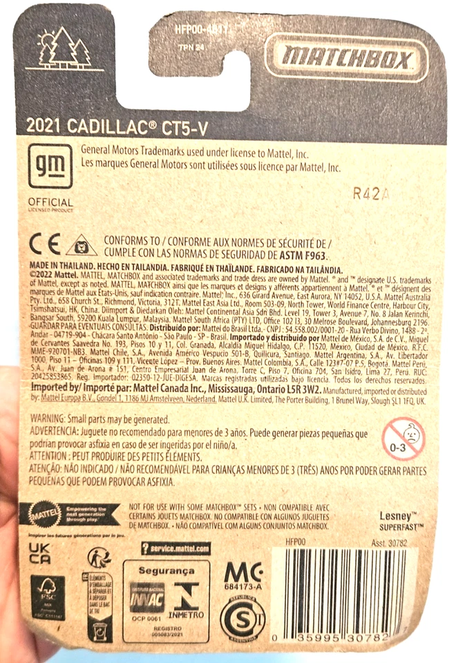 Matchbox 2022 Cadillac CR5-V 2021 New in pack 70 years diecast car elite - Image 3 of 4