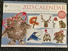 Rare 2023 Wrendale Designs Calendar with 6 Cross Stitch Charts