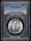 1947 50C Walking Liberty Half Dollar PCGS MS64