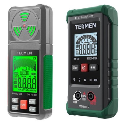 TESMEN TM-510 Digital Multimeter & Hound-200 EMF Detector, 3-in-1... 
