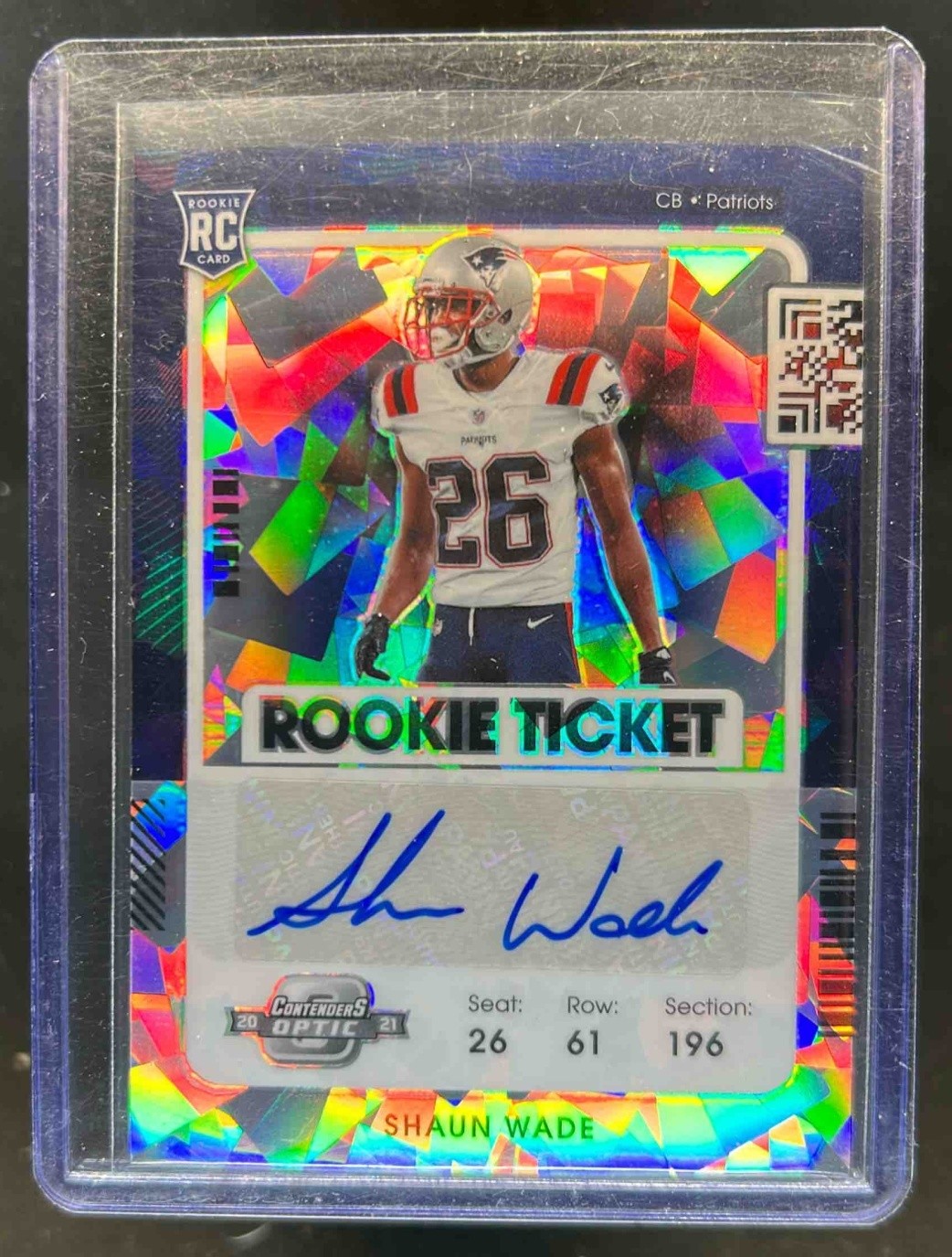 Shaun Wade Panini Contenders Optic #181 Autograph-Cracked Ice