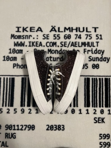 Scarpe basse Converse By You donna taglia 9 5 nere glitterate