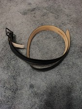 Mezlan Men's Hi-Shine Cordovan Leather  Luxurious Deerskin Belt in Blue Size 40