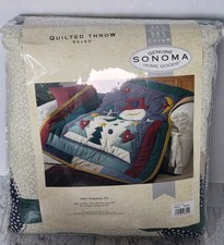 New Christmas Snowman Blanket Throw Quilted 50"x60" Kohls Winter