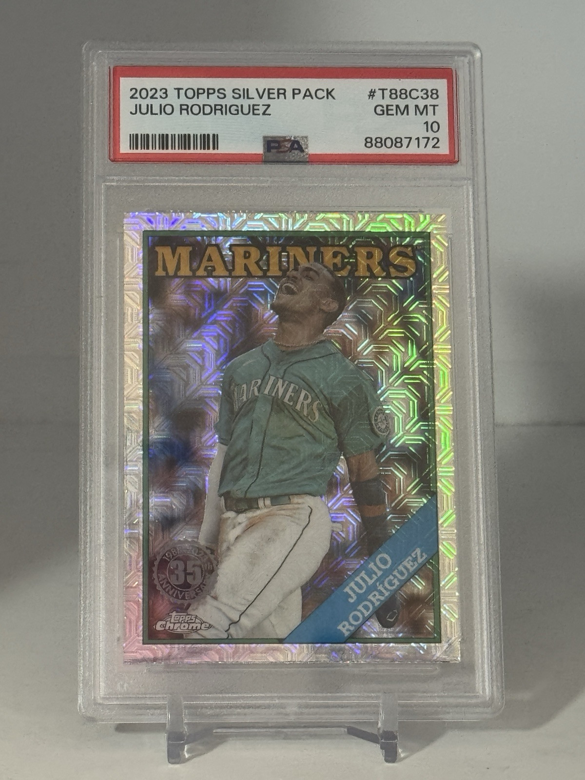 Julio Rodriguez 2023 Topps Silver Pack #T88C-38 PSA 10 SHIPS SAME DAY