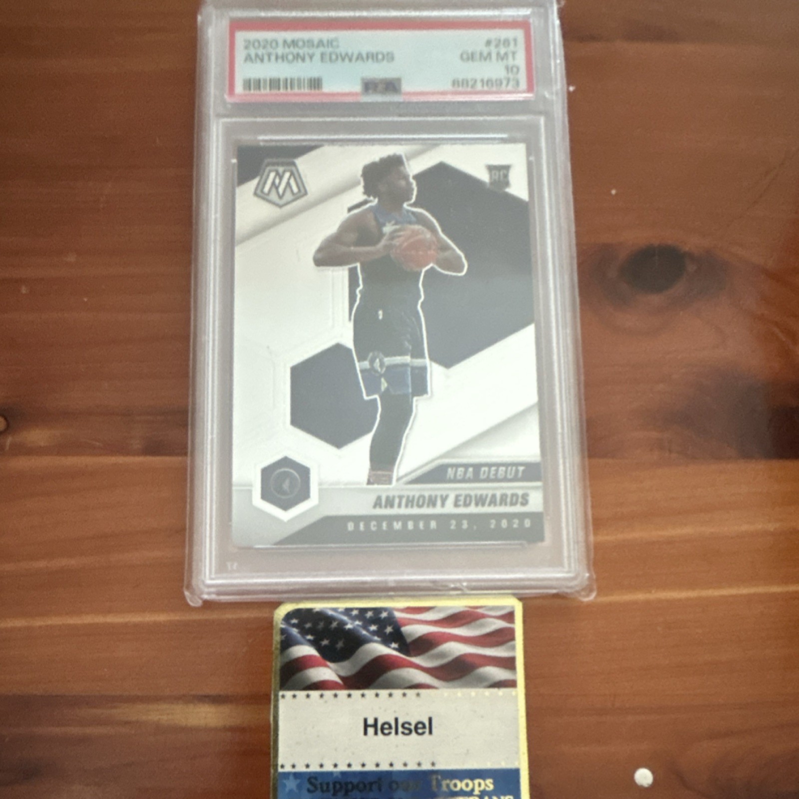 Panini 2020-21 Mosaic Anthony Edwards #261 PSA 10 Rookie NBA Debut Timberwolves