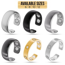 MagnetRX Magnetic Stainless Steel Ring Elegant Magnetic Rings for Unisex