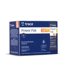 Trace Minerals Power Pak, Tangerine, 30ct, 1200mg Vit C, Zinc, Mg, Electrolytes