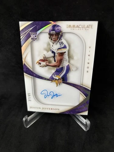 2020 JUSTIN JEFFERSON /99 Immaculate Shadowbox ROOKIE ON-CARD AUTO - VIKINGS!