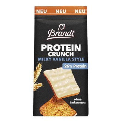 Brandt Zwieback Protein Crunch Milky Vanilla Style Glasur 70g