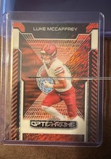 Luke McCaffrey 1/1 One Of One Leaf Opticchrome Red