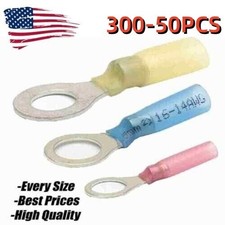Wire Crimp Connectors Waterproof Heat Shrink Ring 22-10 AWG Terminals Kit US