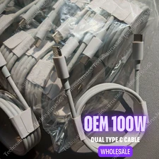 PD 100W Fast Charger USB-C To USB C Cable Lot For iPhone 17 16 15 iPad MacBook