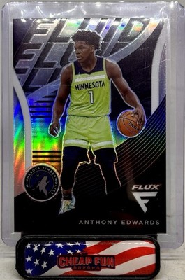 ANTHONY EDWARDS RC 2020-21 PANINI FLUX FLUID SILVER PRIZM 20 TIMBERWOLVES