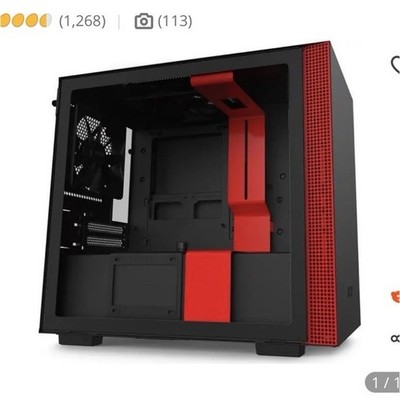 NZXT H210i Mini-ITX Case Black/Red Tempered Glass Steel USB-C CA-H210I-BR