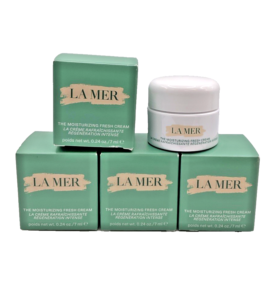 4X La Mer The Moisturizing Fresh Cream Travel  0.24 oz 7 ml Skincare Set 28 ml