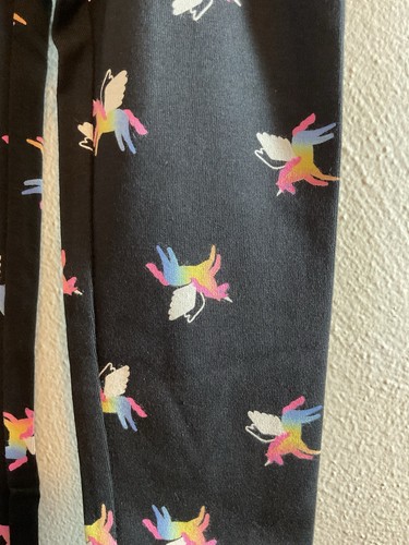 New Cat & Jack Girls Leggings Black with Unicorns Pull On size XS (4/5) Slim - Picture 2 of 7